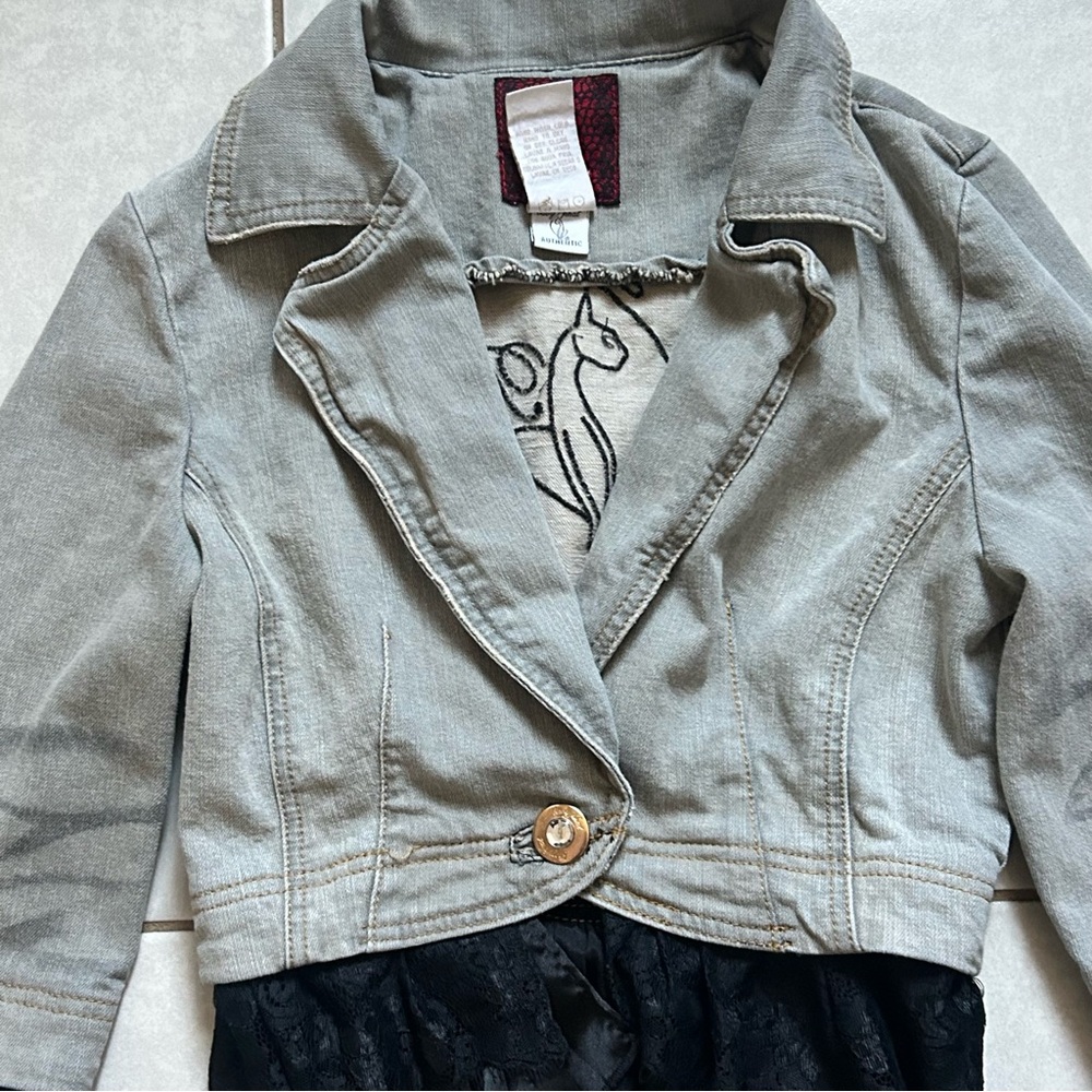 Baby Phat Grey Short denim vest - Picture 2 of 13